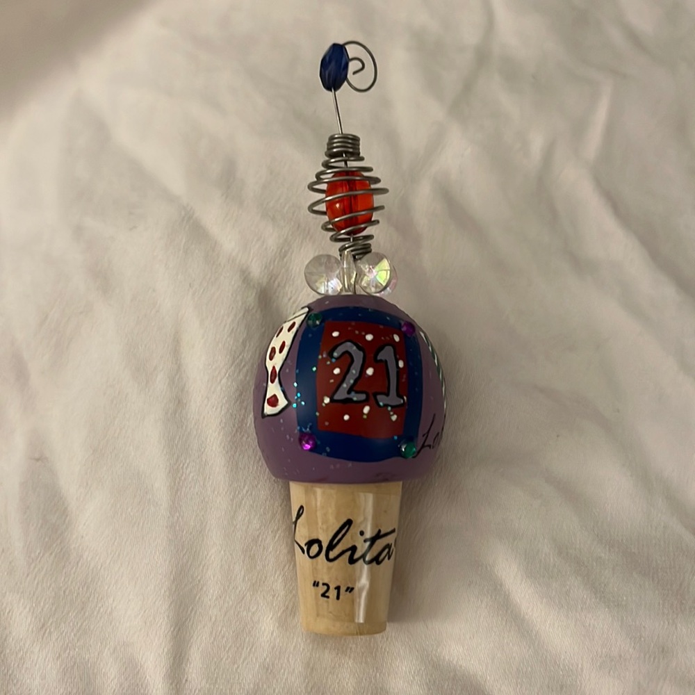 Lolita Wine Stopper "21st Birthday", NIB, 21st Birthday gift,